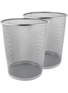 VIO 2 Pack Large Mesh Trash Cans Waste Basket Garbage Bin Lightweight Sturdy Round Mesh Trash Bin Recycling Can for Desk Bedroom Home Room Office 6 Gallon Size  - Image 1