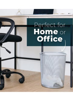 VIO 2 Pack Large Mesh Trash Cans Waste Basket Garbage Bin Lightweight Sturdy Round Mesh Trash Bin Recycling Can for Desk Bedroom Home Room Office 6 Gallon Size  - Image 2
