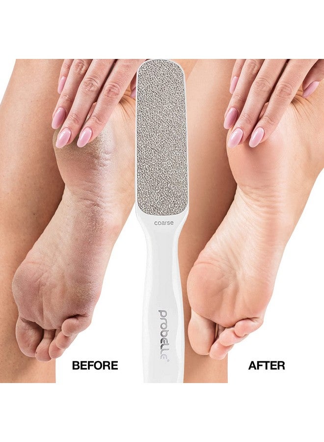 Probelle Double Sided Multidirectional Nickel Foot File Callus Remover - Immediately Reduces calluses and Corns to Powder for Instant Results, Safe Tool (White) - Image 3