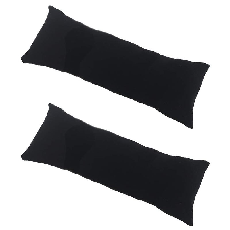 lasenersm 2 Pieces Long Watch Display Pillow Velvet Watch Pillow Bracelet Jewelry Displays Pillow Bracelet Pillows Jewelry Displays Flannel Holder Cushions Black