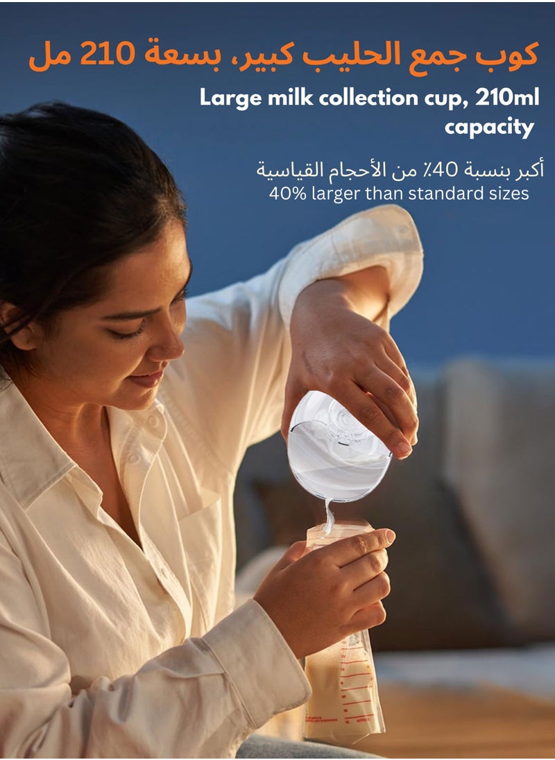 LuneEnfant - 2-Pieces Portable Wearable Electric Breast Pump, Anti-Reflux Design, Split Structure, Small Lightweight, Hand Free And Simple Operation, Large Battery Capacity, 4 Modes And 12 Gears - Image 1