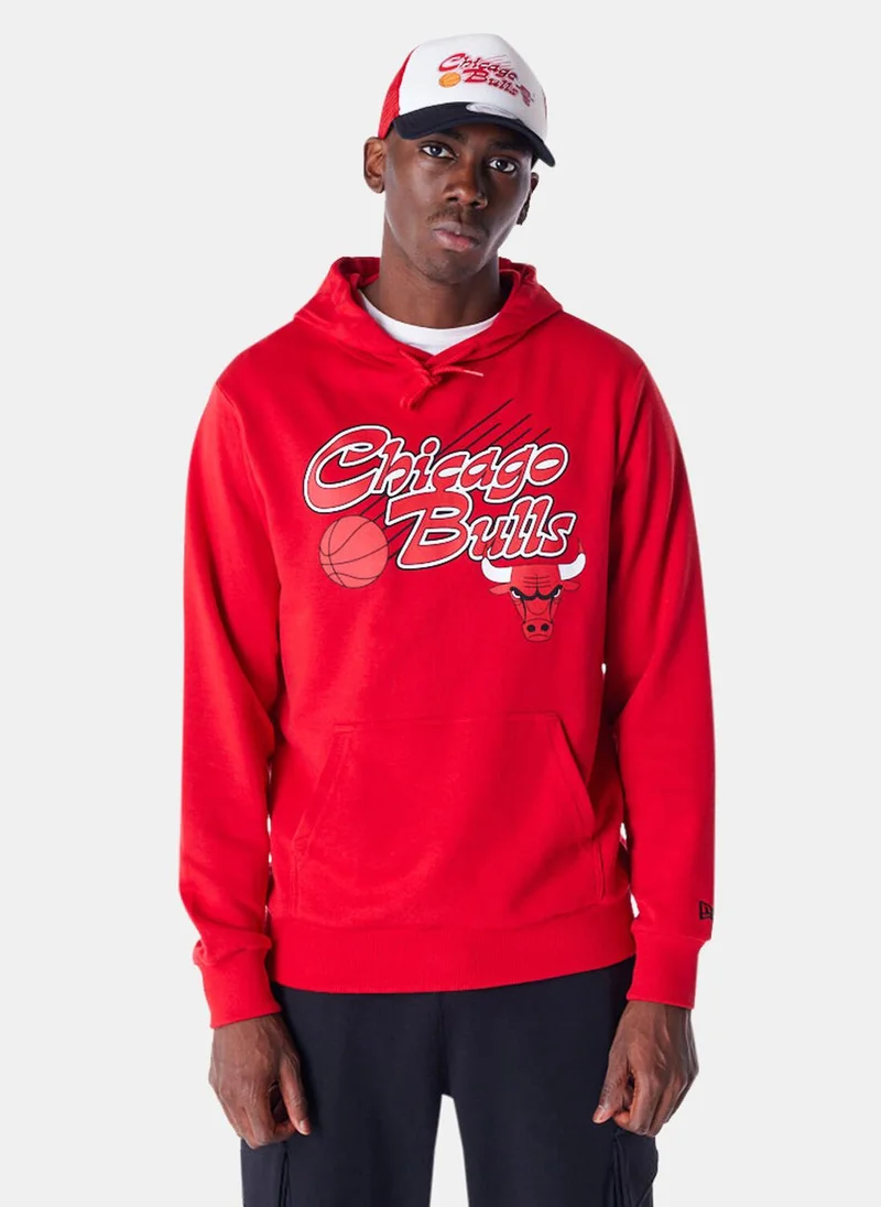 نيو ايرا Men's NBA Chicago Bulls Script Hoodie