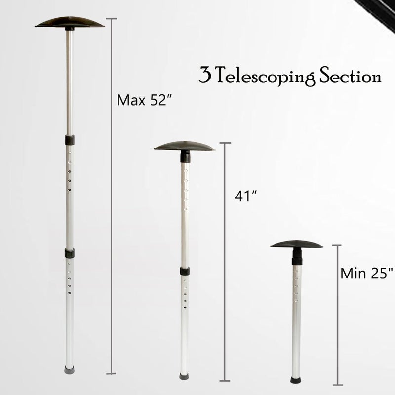 asdmm Golf Travel Bag Support Rod, Adjustable Telescopic Golf Trip Cover Support System, Aluminum, 1 Pcs - Image 2