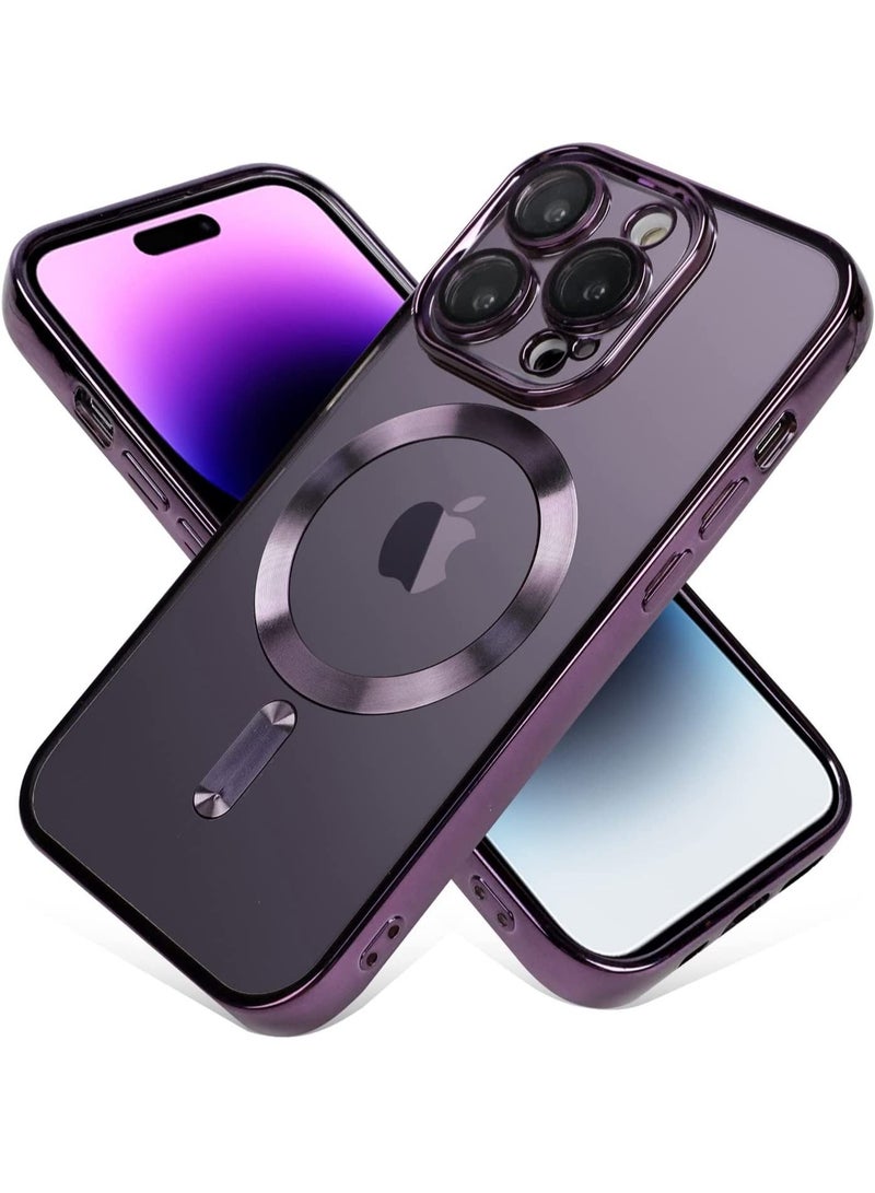 جينيكست غطاء متوافق مع iPhone 14 Pro Max مع غطاء MagSafe المضاد للخدش الواقي النحيف المطلي بالكهرباء لهاتف iPhone 14 Pro Max للنساء الرجال - Image 2