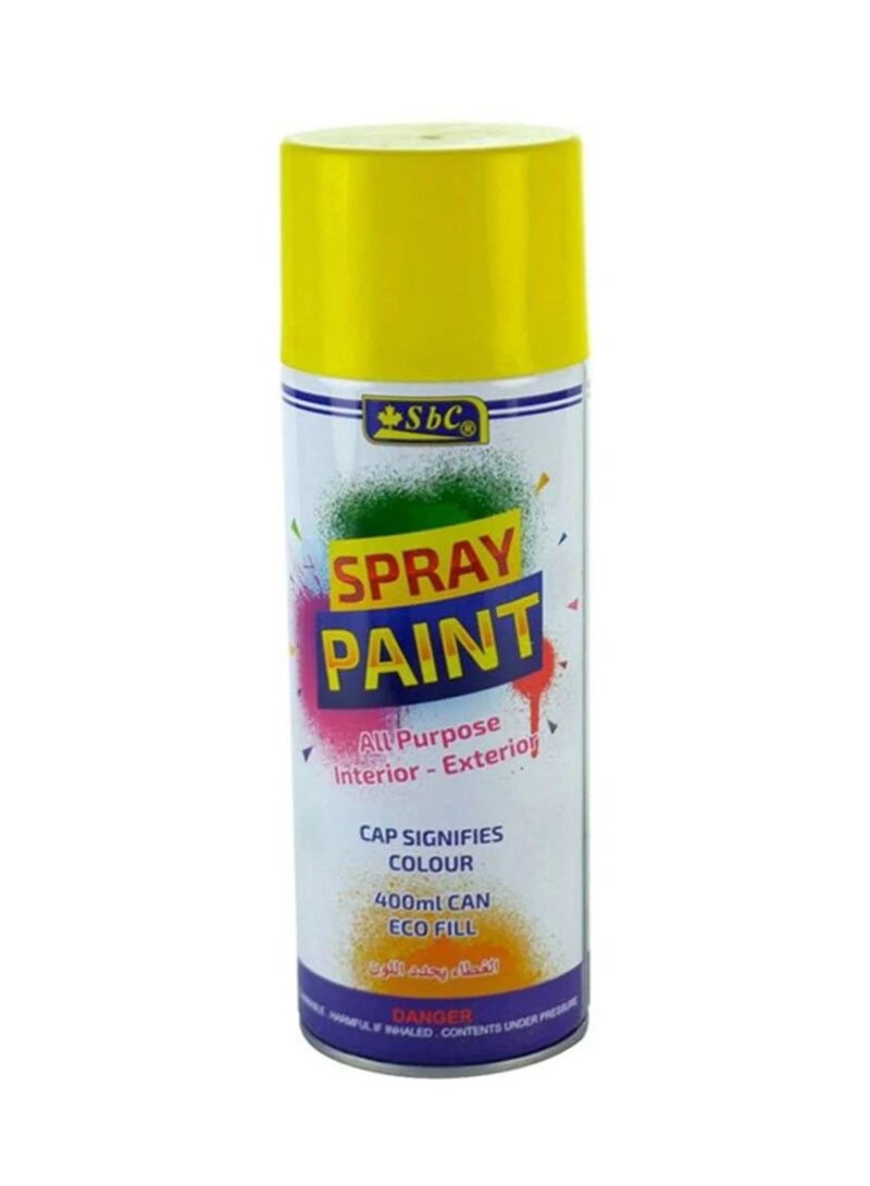 SBC All Purpose Spray Paint 400ml Content Yellow - Image 1