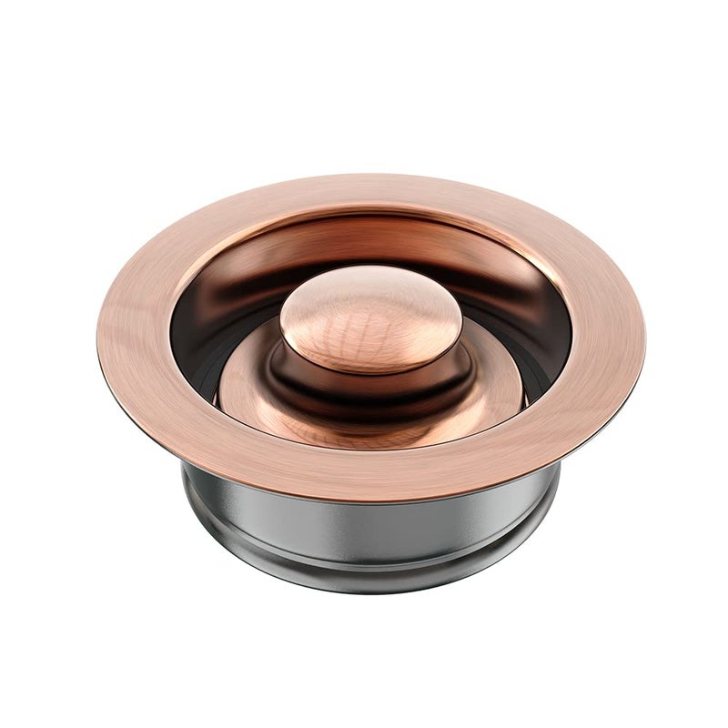Sink Flange for Garbage Disposal and Sink Stopper Stainless Steel Fit Universal 312 Inch Standard Sink Drain Openings Kitchen Sink Garbage Disposal Replacement Accessories Antique Copper