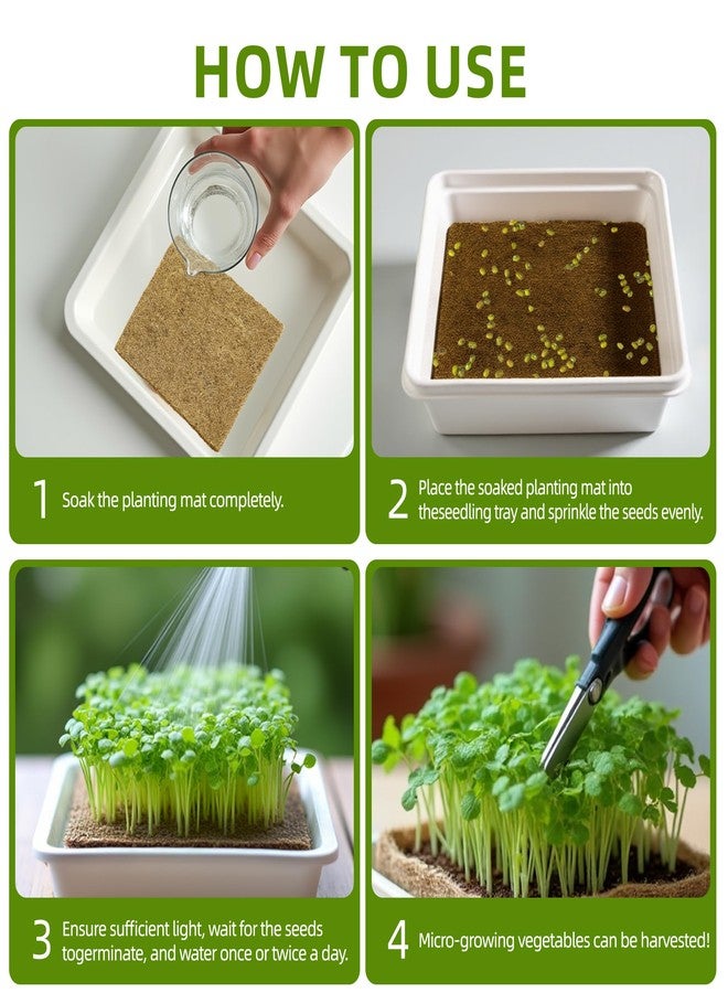 UCandy 10 Pack Jute Grow Mat for Microgreens, Hydroponic Grow Pads for Growing Tray Sprouting Trays Jute Fiber Seed Starter Planting for Micro Greens & Wheatgrass (1, 5" X 5") - Image 3