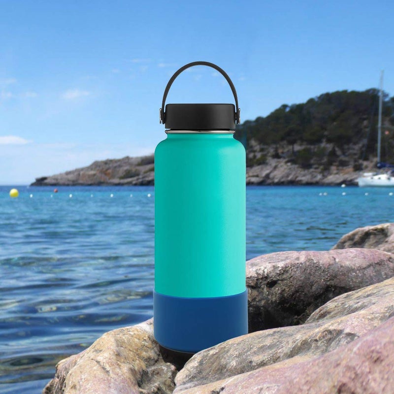 Flaskars Protective Silicone Boot for 12oz - 40 oz Hydroflask Water Bottles Anti-Slip Bottom Stanley Sleeve Cover Bumper (Cobalt, Fits Hydroflask 12-24 OZ/Stanley 20-40 OZ) - Image 5