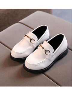 Generic Children's Black British Soft Soled Performance Shoes White  - Image 1