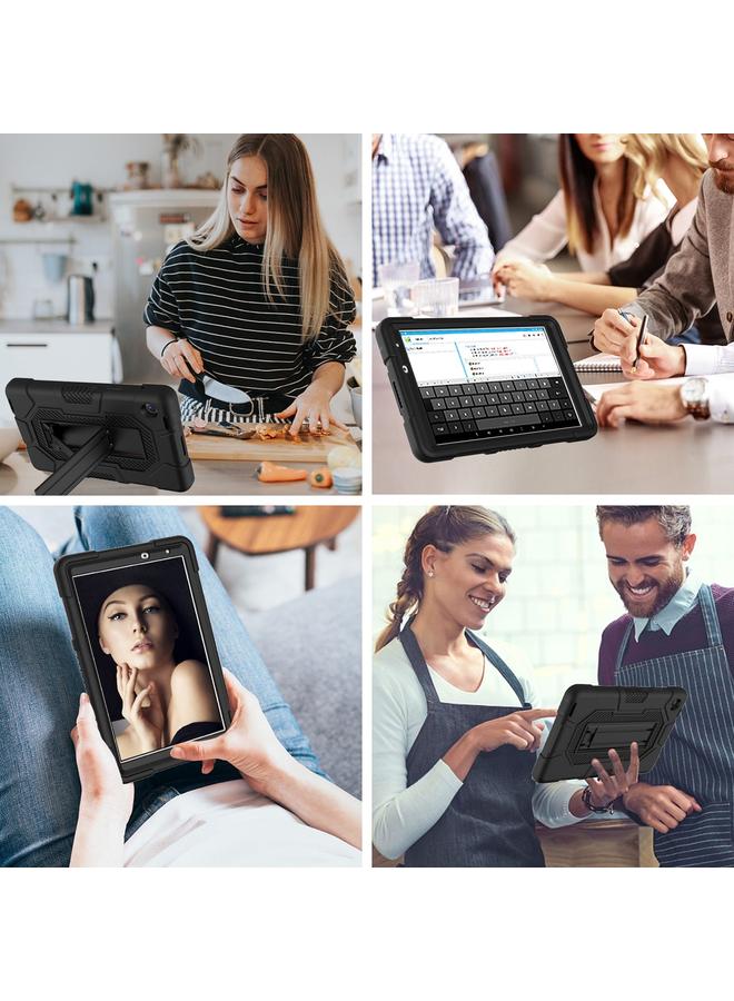اس-توب جراب لهاتف Huawei MatePad T8 بلون متباين Robot B3 جراب هجين من السيليكون للكمبيوتر اللوحي مع حامل - Image 2