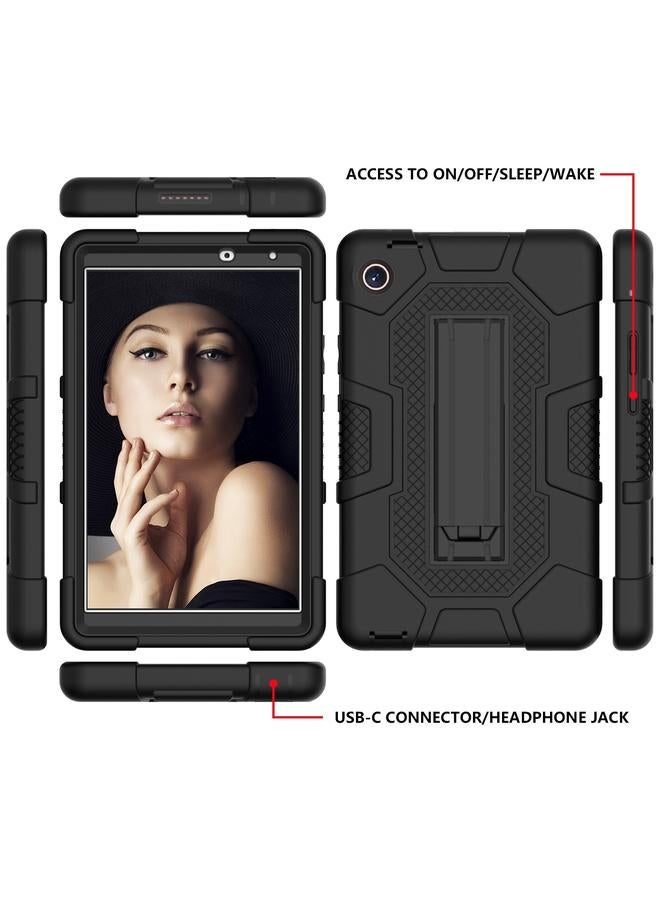 اس-توب جراب لهاتف Huawei MatePad T8 بلون متباين Robot B3 جراب هجين من السيليكون للكمبيوتر اللوحي مع حامل - Image 4