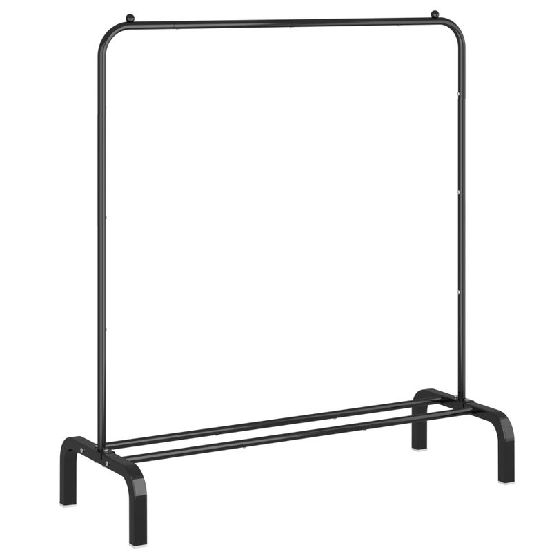 OTROUWORHT Clothes Rack Metal Clothing Rack with Bottom Shelf Garment Rack for Hanging Clothes Shirts Jeans and Coats Black - Image 1