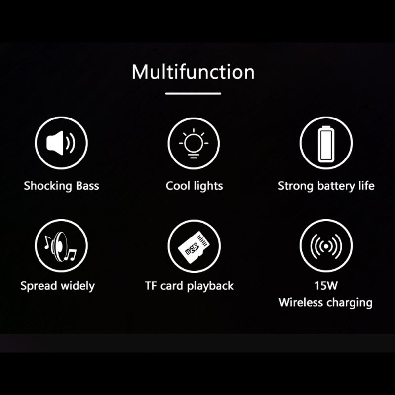 Karaoke Machine Transparent Mecha Design Speaker Portable BT Mic and Speaker Set with 2 Wireless Microphone LED Color Light Handheld Mic Karaoke Gifts for Birthday Party Outdoor Home KTV Set - Image 3