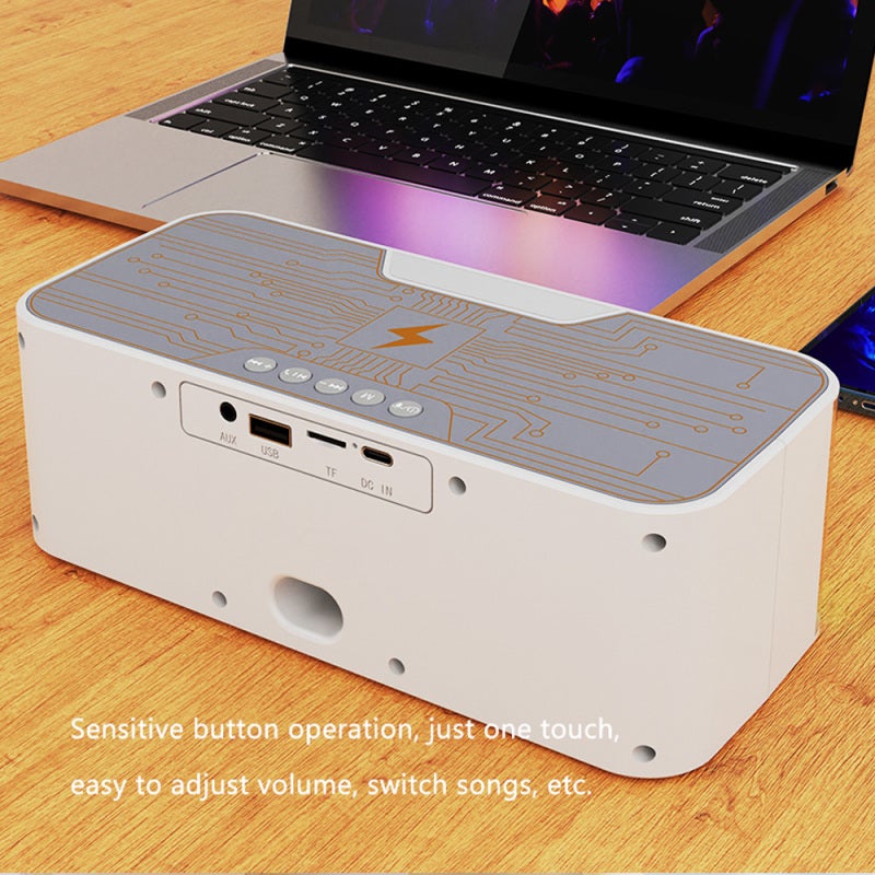 Karaoke Machine Transparent Mecha Design Speaker Portable BT Mic and Speaker Set with 2 Wireless Microphone LED Color Light Handheld Mic Karaoke Gifts for Birthday Party Outdoor Home KTV Set - Image 2