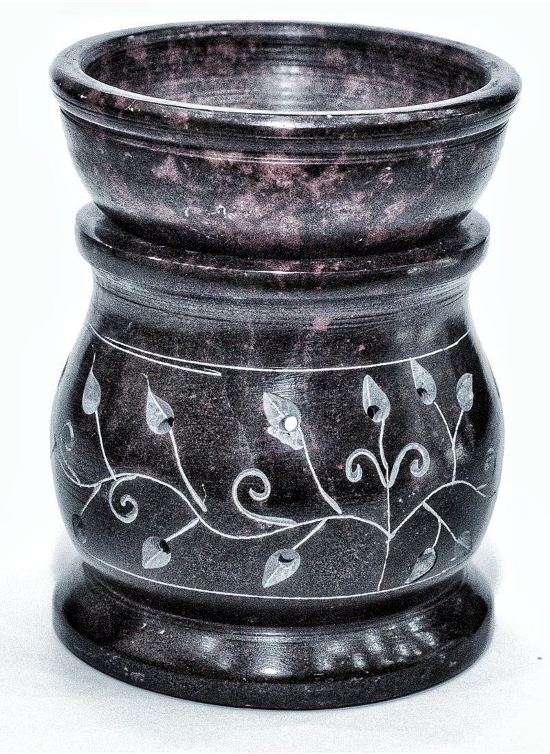 Nature's Essence - Aroma Oil Stone Burner for Spa and Salon - Black - Image 1