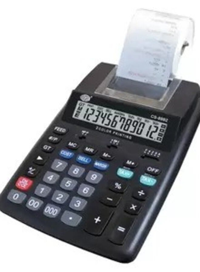 FIS Printing Calculator 12 Digits, 2 Color Printing