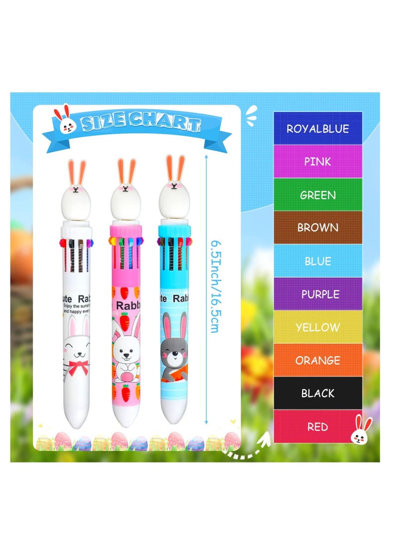 Y&D 12 PCS Lovely Rabbit Pens, 0.5 mm Kawaii Gel Ink Pen, Retractable Multicolor Novelty School Party Gift, Suitable for Office Supplies Prize Gift  - Image 3