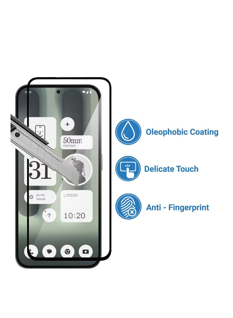 2 قطع من واقي شاشة Nothing Phone 2A Plus – واقي زجاجي مقسى من الحافة إلى الحافة، عالي الشفافية، لمسة دقيقة، حواف سلسة، تركيب سهل - Image 3