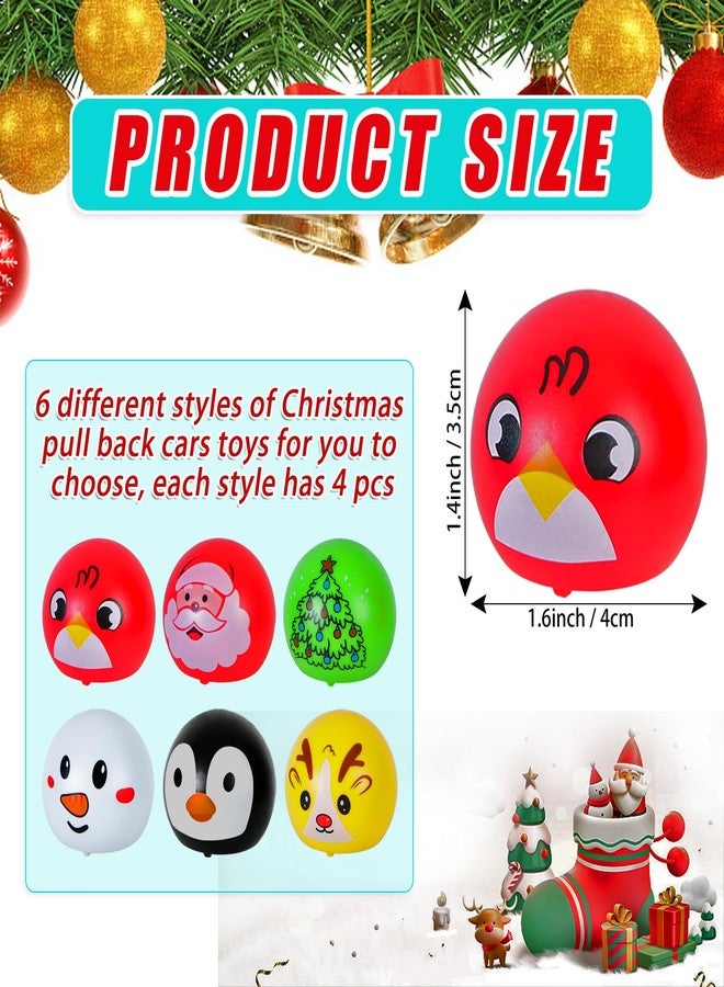 Shitailu Christmas 24Pcs Pull Back Cars Toys, Christmas Stocking and Basket Stuffers Figure Cars Toys for Kids, Fillers Gifts Xmas Party Favors Goodie Bag Fillers Hunt Party Game Prize - Image 3