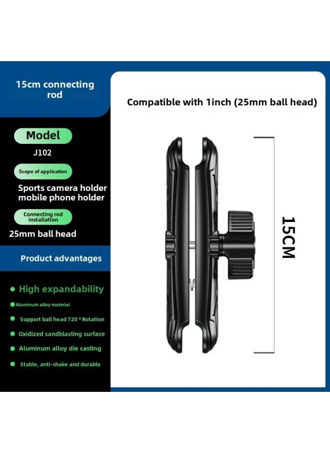 Generic Kewig Kewig Mobile Phone Bracket Connection Clamp Arm Sports Camera Connection Fit One Inch Ball Connecting Bar Accessories-Colour:J102 (15cm Basic Metal Clamp Arm)  - Image 1
