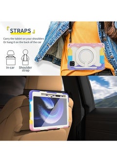 General Tablet Case Compatible with Xiaomi Mi Pad 6 Pro 2023 11.2 inch,360° Rotatable Handle Stand Case Three-in-one Shatter-Resistant Shell, Drop-Proof,Shoulder Strap Pad Cover  - Image 5