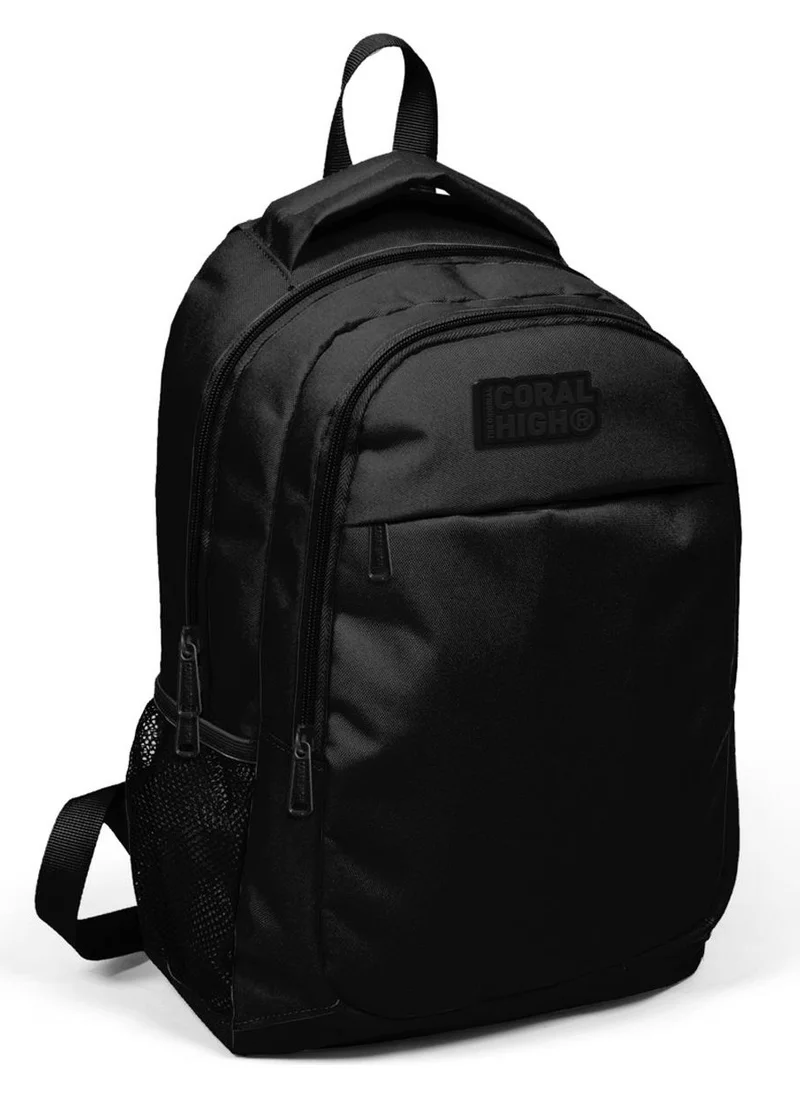 كورال هاي Kids Black Three Compartment Backpack 14398