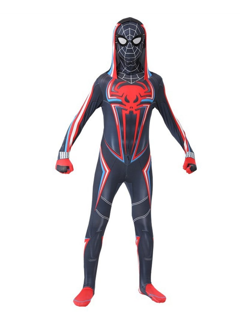زي زي سبايدر مان الأسود بغطاء للرأس للبالغين والأطفال من Marvel Movie Cos مناسب للمسرح - Image 1