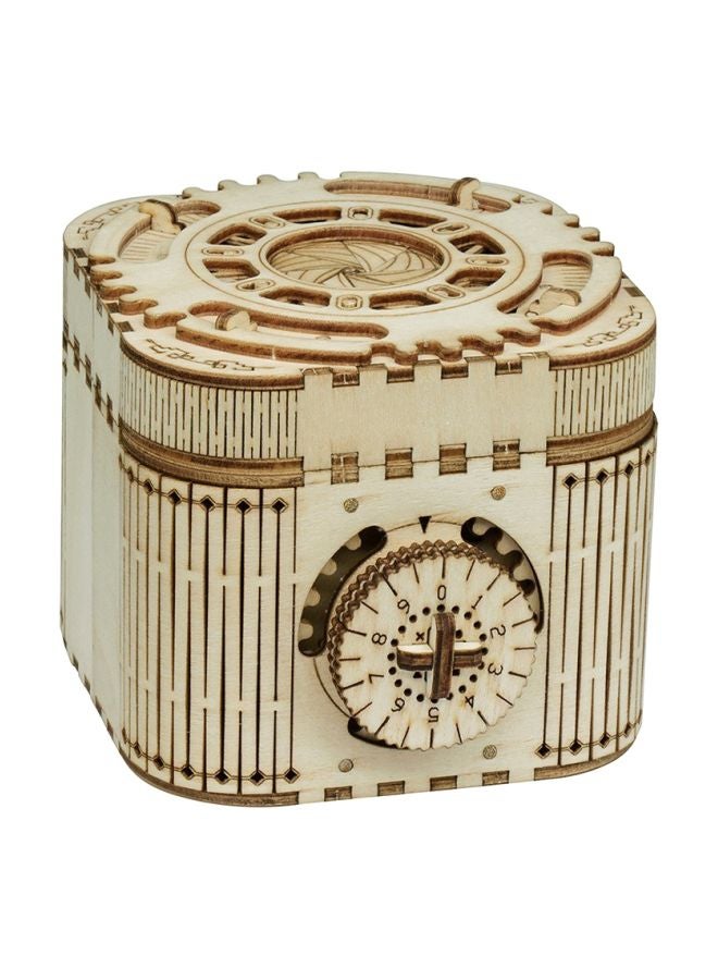 لعبة قطع التركيب بازل ثلاثية الأبعاد 3D بتصميم صندوق موسيقى خشبي 10x12x10سم - Image 1