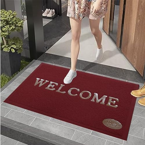 BENAVJI Rubber 16X24 Inch Maroon PVC Water Absorbing Front Rectangular Door Mats for Home Entrance Large | Door Matsrugs for Office, Bedroom & Kitchen | Anti Slip Paydan/Foot Mat - Image 2