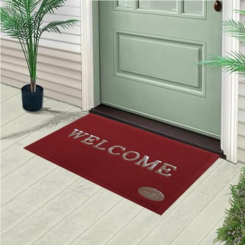 BENAVJI Rubber 16X24 Inch Maroon PVC Water Absorbing Front Rectangular Door Mats for Home Entrance Large | Door Matsrugs for Office, Bedroom & Kitchen | Anti Slip Paydan/Foot Mat - Image 3