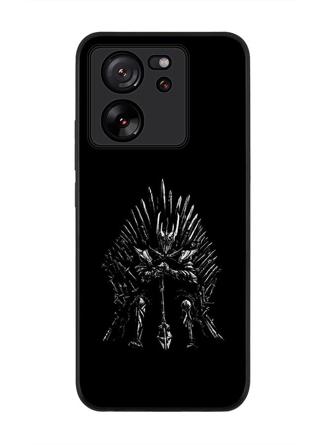 Stylizedd Rugged Black Edge case for Xiaomi 13T / Xiaomi 13T Pro, Slim fit Soft Case Flexible Rubber Edges Anti Drop TPU Gel Thin Cover - GOT One Throne - Image 1