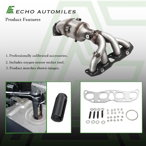 ECHO AUTOMILES Catalytic Converter Exhaust Manifold Compatible with Nissan Altima 2013 2014 2015 2016 2017 2018, Rogue 2014-2017 2.5L L4 Catalytic Convertor W/Gasket EPA Compliant 641427 674-149 - Image 2