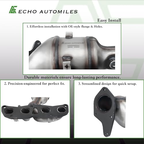 ECHO AUTOMILES Catalytic Converter Exhaust Manifold Compatible with Nissan Altima 2013 2014 2015 2016 2017 2018, Rogue 2014-2017 2.5L L4 Catalytic Convertor W/Gasket EPA Compliant 641427 674-149 - Image 3