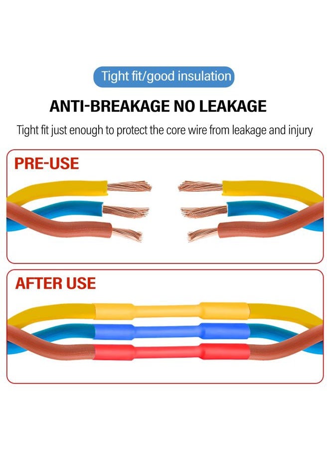 URBEST 530 Pcs 2:1 Heat Shrink Tubing Tube Sleeving Wrap Cable Wire 5 Color 8 Size - Image 4