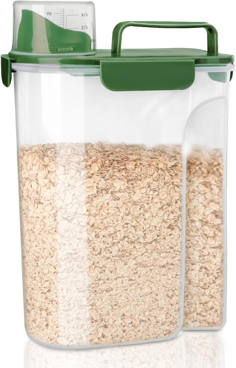 Komzon Rice Container, Airtight Rice Storage Container 10lb, Cereal Containers Storage, BPA Free Food Dispenser with Pouring Spout Handle for Flour Pasta Grain, Pet Dog Cat Bird Food Storage Container - Image 1
