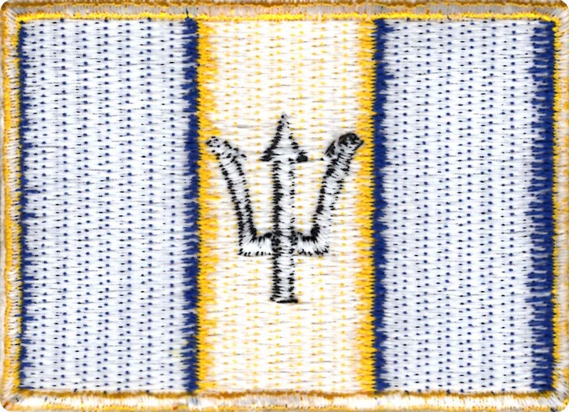 Barbados Flag Applique Embroidered Sweing Patch Suitable for Jackets Bags TShirts Jeans Pants Outdoor Clothing Size 7cm x 5cm Imported from Malaysia 1 Piece  - Image 2