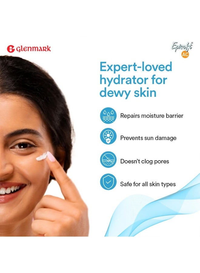 Episoft Ac Lightweight Moisturizer With Microencapsulated Spf 30 Sunscreen|Acne Safe|All Skin Types|Paraben & Fragrance Free|Dermatologist Prescribed|Suitable For Men & Women's|125Gm (pack of 2) - Image 3