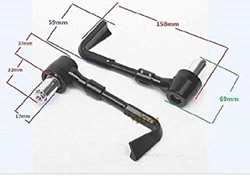 PA Motorbike Lever Guards 7/8" Brake Clutch Lever Protector Hand Guard Black Universal for All Bikes Q-29 - Image 4