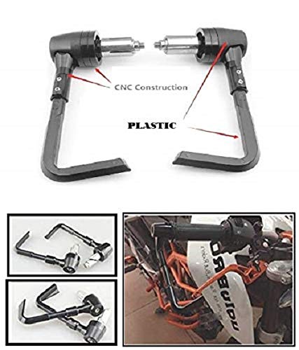 PA Motorbike Lever Guards 7/8" Brake Clutch Lever Protector Hand Guard Black Universal for All Bikes Q-29 - Image 2