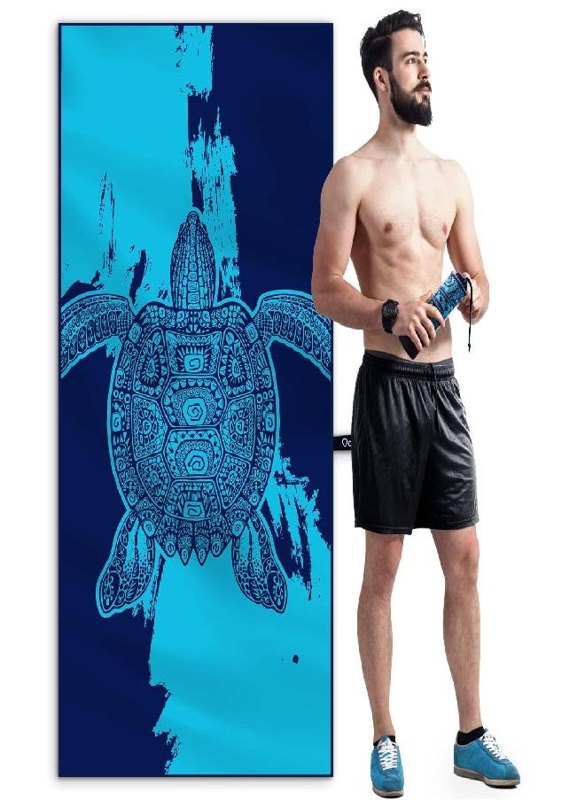 OCOOPA - OCOOPA Diveblues Beach Towel Microfiber - Oversized Travel Towels - Lightweight Compact Beach Accessories - for Swimming, Camping, Holiday - Super Absorbent, Quick Dry - Image 1