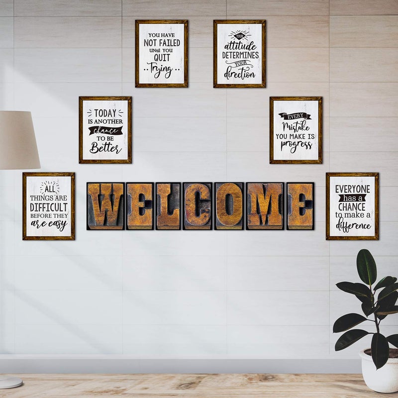 Outus 13 Pieces Industrial Bulletin Board Decorations Set Inspirational Quote Posters Funny Motivational Work Posters with Welcome Letter and Positive Affirmation for School Classroom Decorations - Image 4