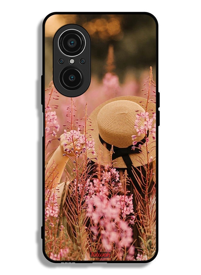 Tolwak Huawei nova 9 SE 5G Protective Case Cover Hat Girl In Flowers  - Image 2