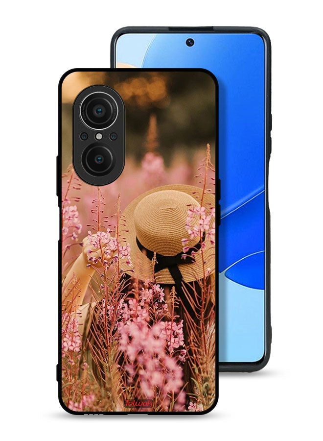 Tolwak Huawei nova 9 SE 5G Protective Case Cover Hat Girl In Flowers  - Image 1