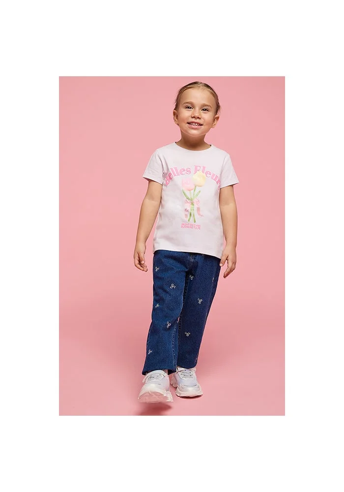 R&b Printed T-Shirt with Crew Neck and Short Sleeves
