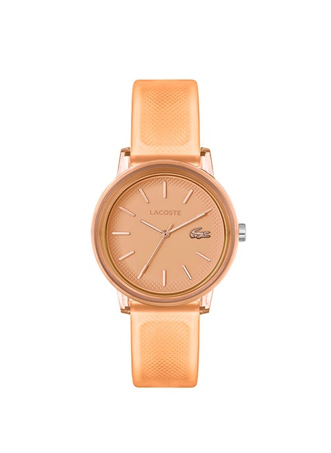 Women's Analog Round Shape Silicone Wrist Watch 2001361 - 36 Mm