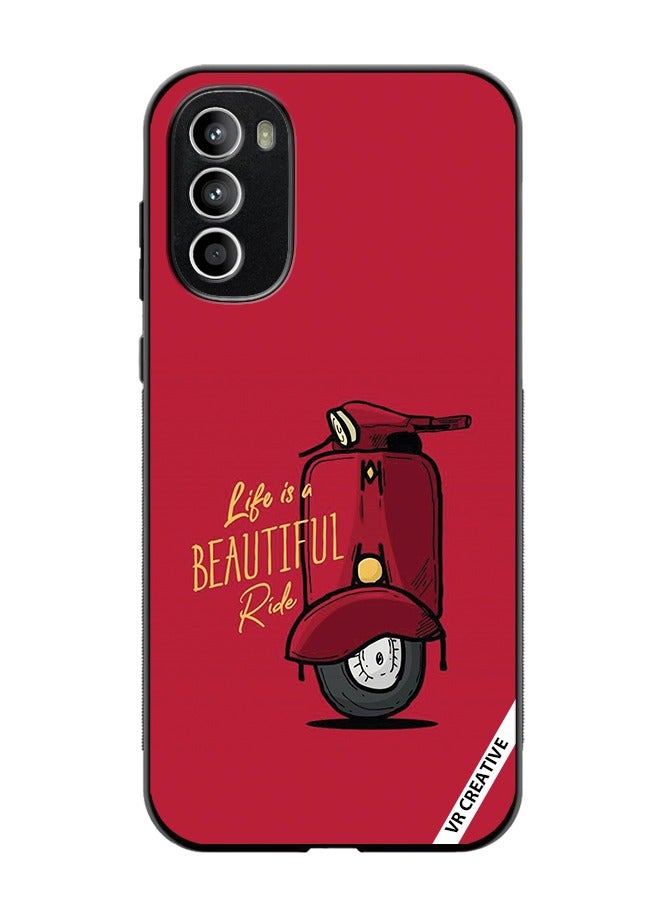 VR CREATIVE Protective Case Cover For Motorola Moto G82 Life Is A Beautiful Ride Design Multicolour - Image 1