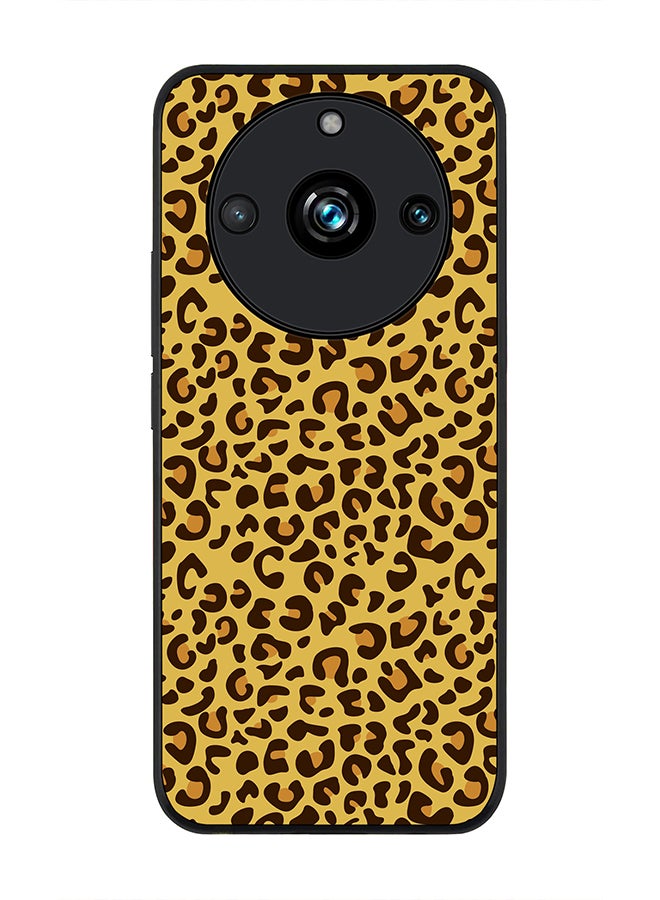 Stylizedd Rugged Black Edge case for Realme 11 Pro/Realme 11 Pro+, Custom Slim fit Flexible Anti Drop Thin Phone Case Cover - Leopard Skin Print - Image 1