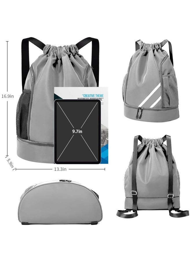 Unisex Side Mesh Bag Gym Sacks, Men/Women Sports Fitness Drawstring Backpack with Independent Shoe Compartment Gym Bag Yoga Bag Tourist Bag Sports Bag Trekking Bag for Boys/Girls/College Students - pzsku/Z44C3945B90BDCD4D8ECFZ/45/_/1713245720/6f494794-a3bf-446a-ba63-59ad5eaefea4