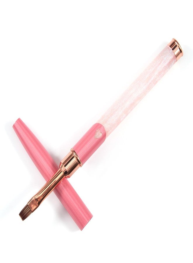 SILPECWEE Acrylic Nail Brush, Flat Nail Extension Brushes Builder Gel Nails Design Tools Pen Acrylic Powder Nail Art Brush Professional Manicure Pedicure - Image 1