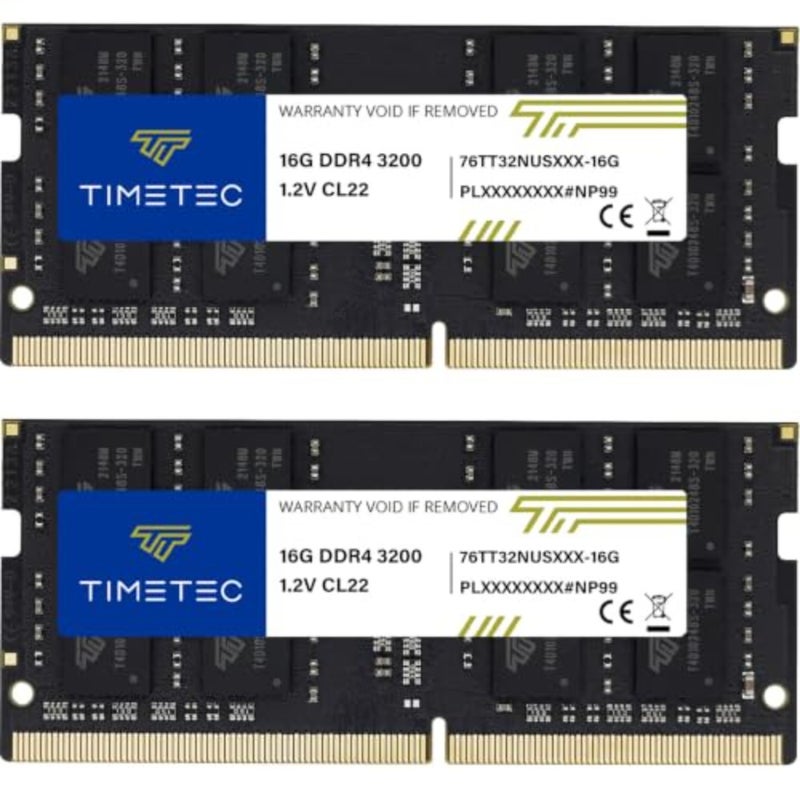 32GB Kit DDR4 3200MHz PC4-25600 SODIMM Laptop RAM 260-Pin 1.2V CL22 Non-ECC Unbuffered for Laptop Notebook Mini PC Allin-One 32GB 2x16GB Dual Channel - Image 1